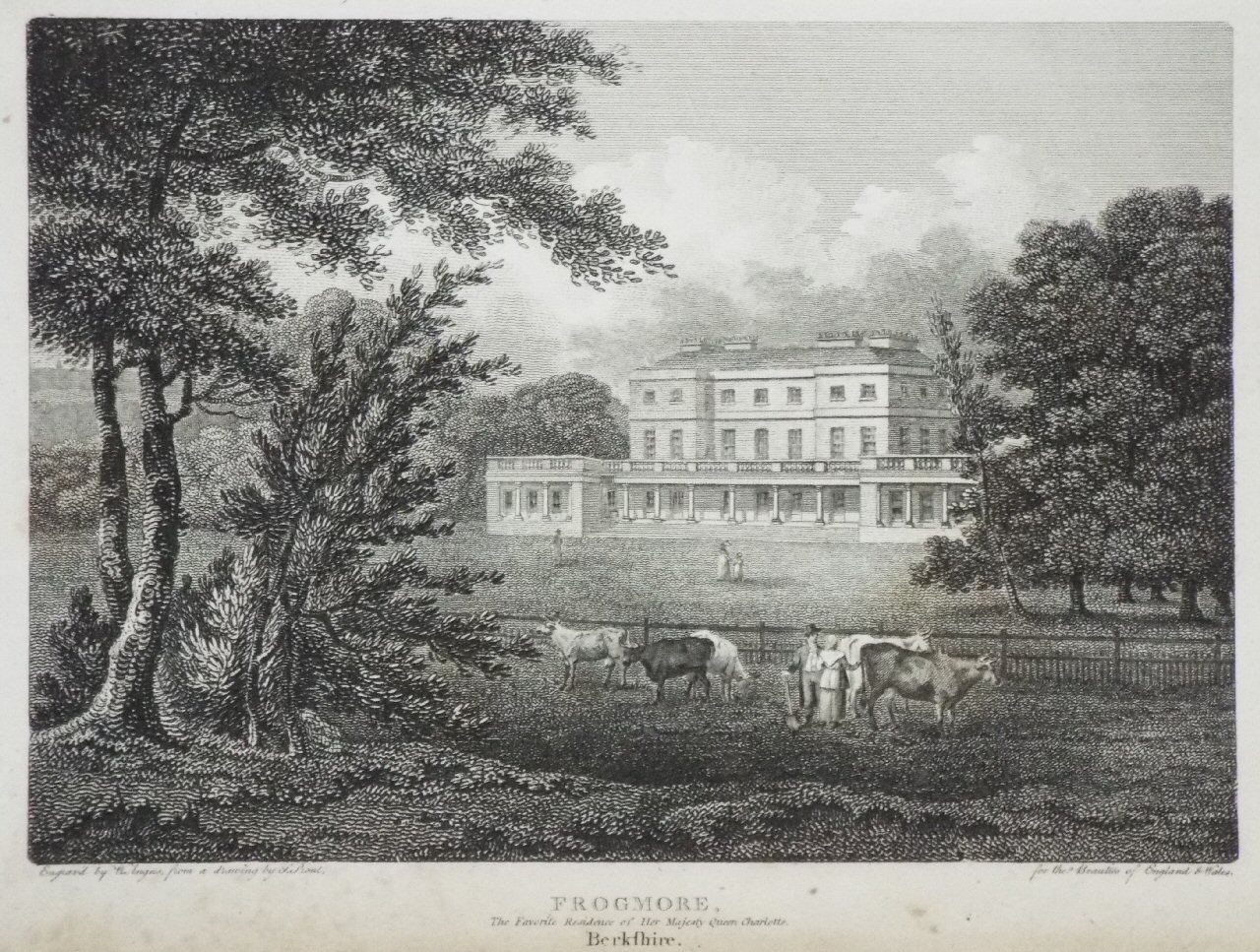 Print - Frogmore, the Favourite Rresidence of Her Majesty Queen Charlotte, Berkshire - Angus